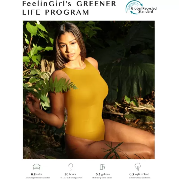 Bodysuits for Women Tummy Control Thong Seamless Leotard High Neck Racerback Tank Tops with Snap