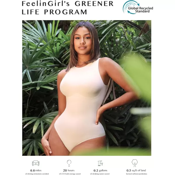 Bodysuits for Women Tummy Control Thong Seamless Leotard High Neck Racerback Tank Tops with Snap
