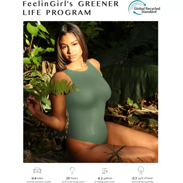 Bodysuits for Women Tummy Control Thong Seamless Leotard High Neck Racerback Tank Tops with Snap