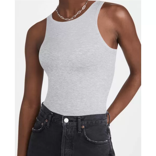 Built-in Bra Bodysuits for Women Sleeveless Ribbed Thong Bodysuit Summer Going Out Tank Tops