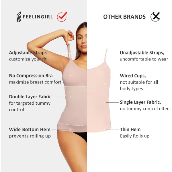 Camisole for Women Tummy Control Cami Shaper Seamless Compression Tank Top Shapewear for Women