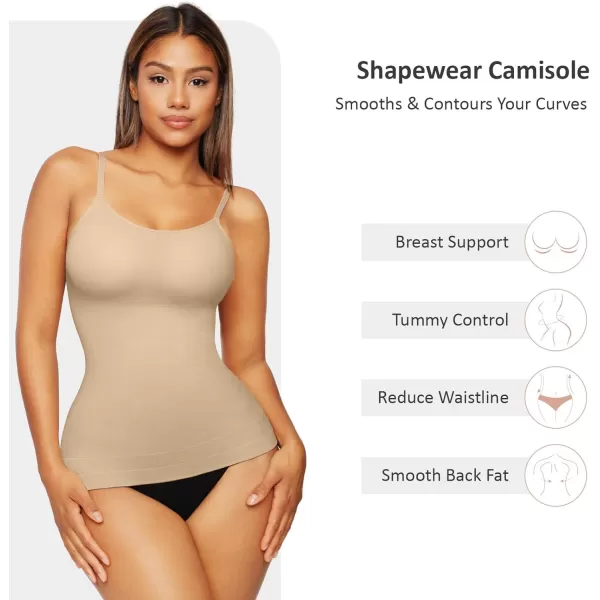 Camisole for Women Tummy Control Cami Shaper Seamless Compression Tank Top Shapewear for Women