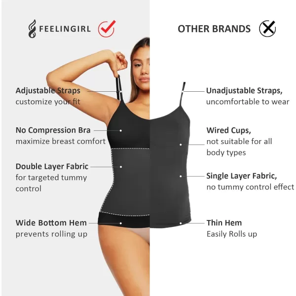 Camisole for Women Tummy Control Cami Shaper Seamless Compression Tank Top Shapewear for Women