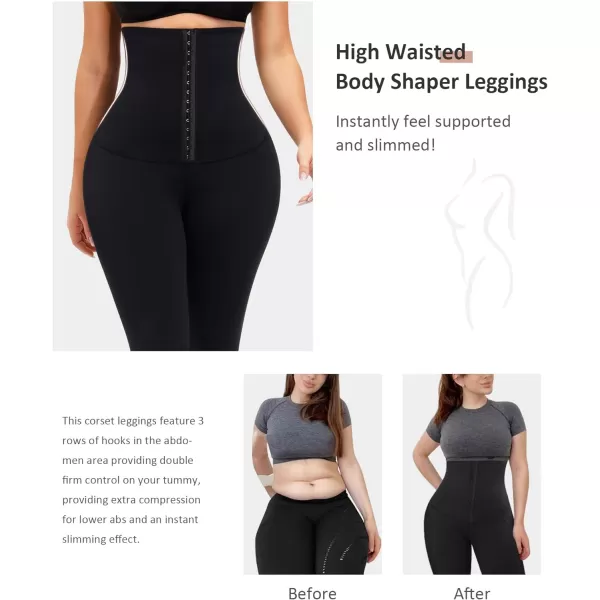 High Waisted Leggings Tummy Control for Women Corset Waist Trainer Thigh Slimming Compression Yoga Pants