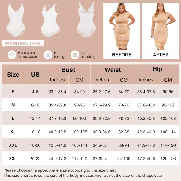 Lace Bodysuit for Women Tummy Control Shapewear V-Neck Sleeveless Tops Backless Camisole Jumpsuit