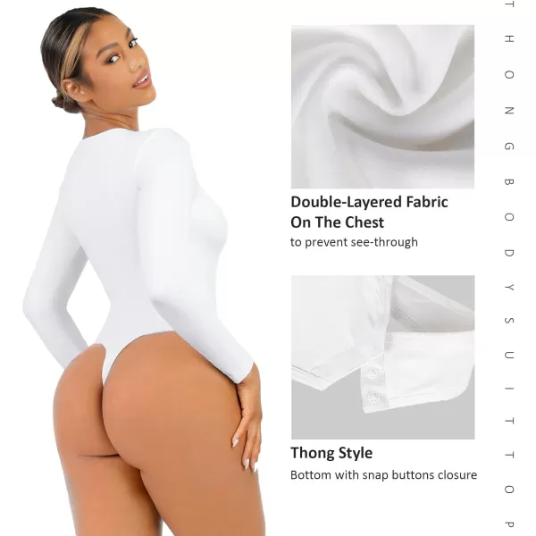 Long Sleeve Bodysuit for Women Tummy Control Thong Tops Square Neck Body Suit Short Sleeve Going Out Bodysuits