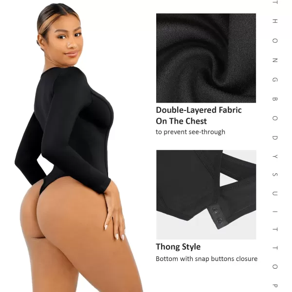 Long Sleeve Bodysuit for Women Tummy Control Thong Tops Square Neck Body Suit Short Sleeve Going Out Bodysuits