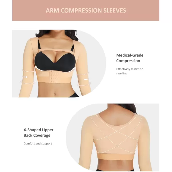 Post Surgery Arm Compression Sleeves Upper Arm Shaper Lipo Garment Posture Corrector Shapewear Tops