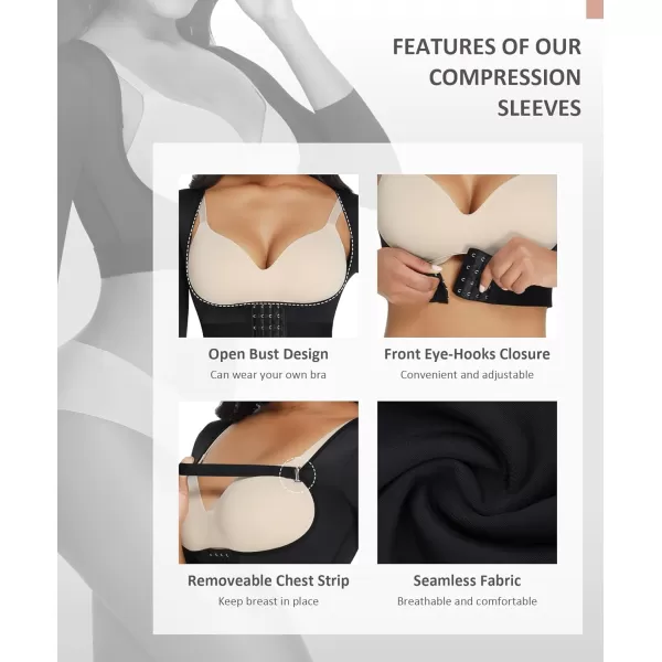 Post Surgery Arm Compression Sleeves Upper Arm Shaper Lipo Garment Posture Corrector Shapewear Tops