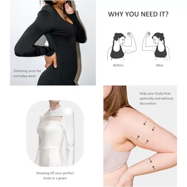 Post Surgery Arm Compression Sleeves Upper Arm Shaper Lipo Garment Posture Corrector Shapewear Tops