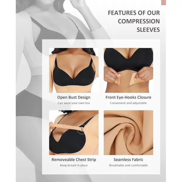 Post Surgery Arm Compression Sleeves Upper Arm Shaper Lipo Garment Posture Corrector Shapewear Tops