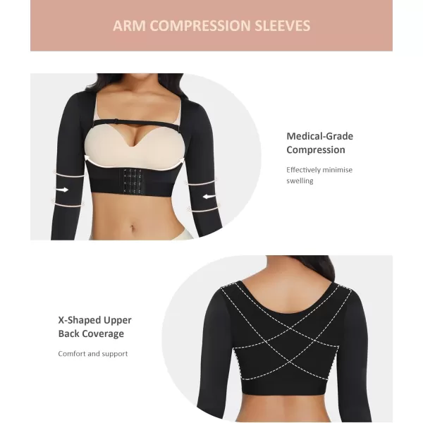 Post Surgery Arm Compression Sleeves Upper Arm Shaper Lipo Garment Posture Corrector Shapewear Tops