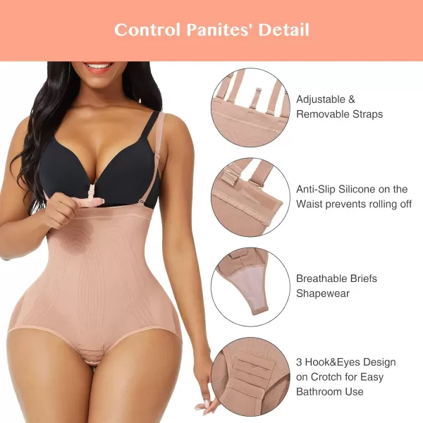 Seamless Shapewear for Women Tummy Control Fajas Colombianas Compression Body Shaper Butt Lifter with Straps