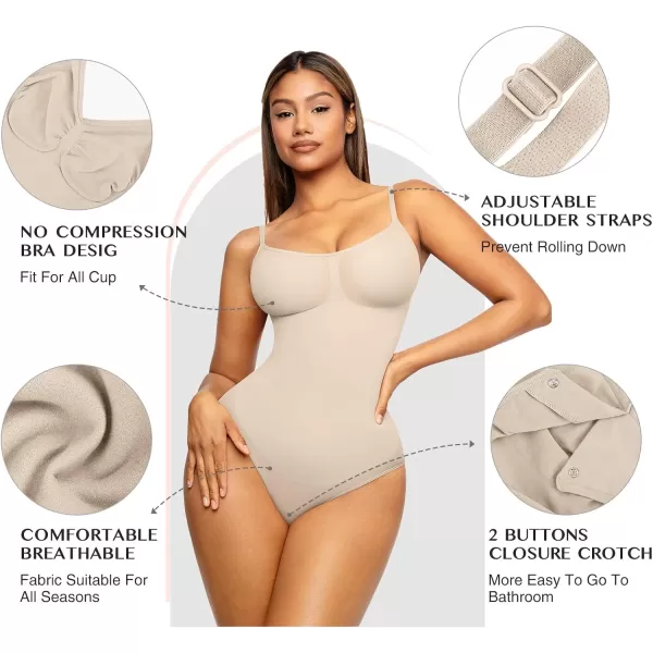 Shapewear Bodysuit Sculpting Body Shaper for Women Tummy Control Seamless Plus Size Butt Lifting Shaper