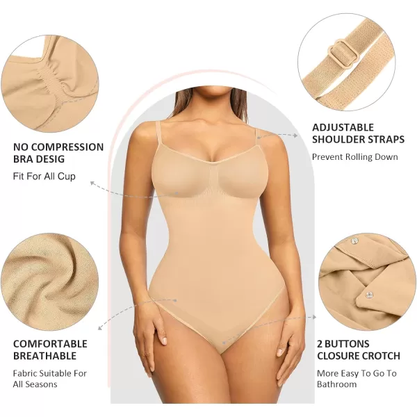 Shapewear Bodysuit Sculpting Body Shaper for Women Tummy Control Seamless Plus Size Butt Lifting Shaper