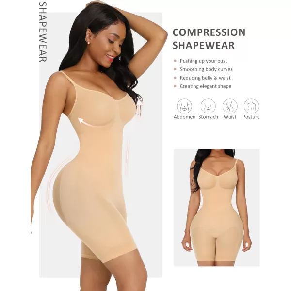 Shapewear Bodysuit Tummy Control Shaper for Women Seamless Butt Lifter Thigh Slimmer Body Shaper