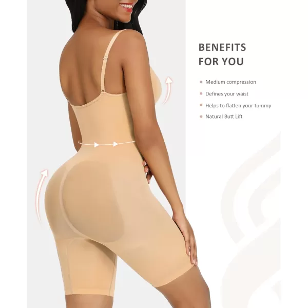 Shapewear Bodysuit Tummy Control Shaper for Women Seamless Butt Lifter Thigh Slimmer Body Shaper