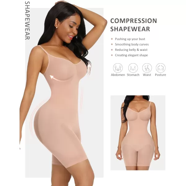 Shapewear Bodysuit Tummy Control Shaper for Women Seamless Butt Lifter Thigh Slimmer Body Shaper
