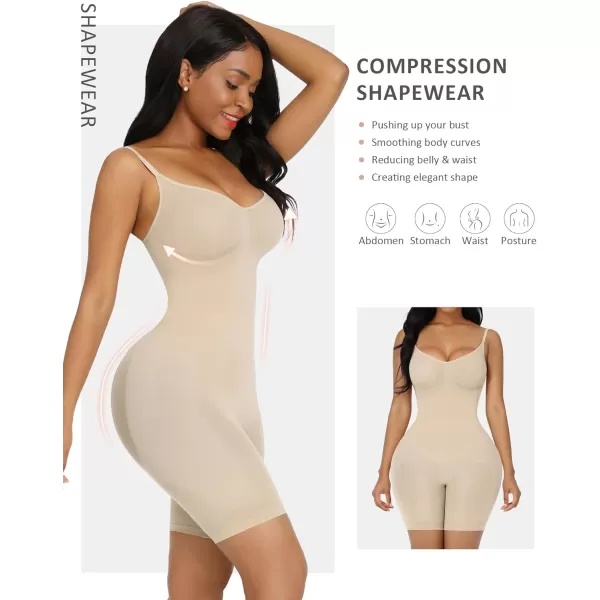 Shapewear Bodysuit Tummy Control Shaper for Women Seamless Butt Lifter Thigh Slimmer Body Shaper