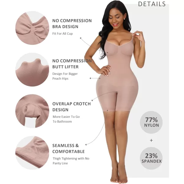 Shapewear Bodysuit Tummy Control Shaper for Women Seamless Butt Lifter Thigh Slimmer Body Shaper