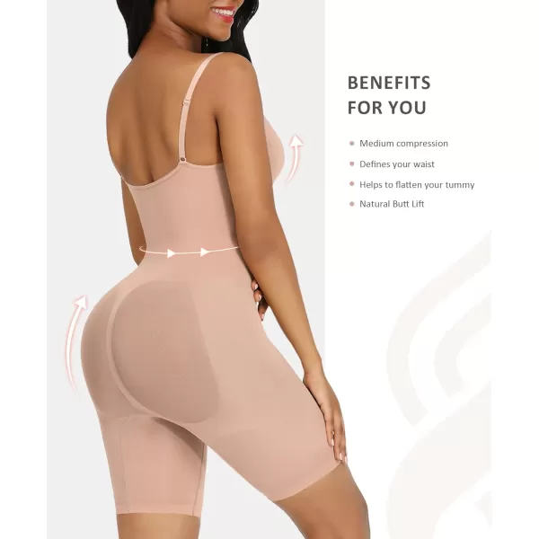 Shapewear Bodysuit Tummy Control Shaper for Women Seamless Butt Lifter Thigh Slimmer Body Shaper