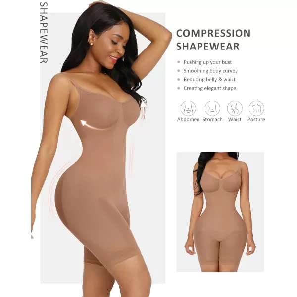 Shapewear Bodysuit Tummy Control Shaper for Women Seamless Butt Lifter Thigh Slimmer Body Shaper