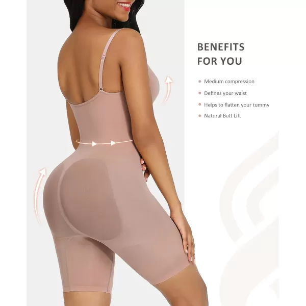 Shapewear Bodysuit Tummy Control Shaper for Women Seamless Butt Lifter Thigh Slimmer Body Shaper