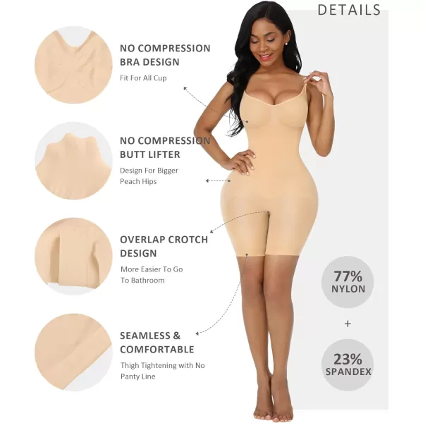 Shapewear Bodysuit Tummy Control Shaper for Women Seamless Butt Lifter Thigh Slimmer Body Shaper