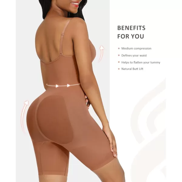 Shapewear Bodysuit Tummy Control Shaper for Women Seamless Butt Lifter Thigh Slimmer Body Shaper