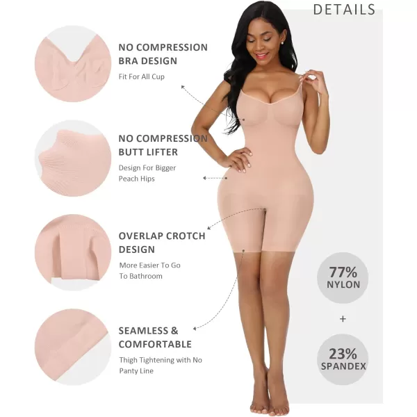 Shapewear Bodysuit Tummy Control Shaper for Women Seamless Butt Lifter Thigh Slimmer Body Shaper