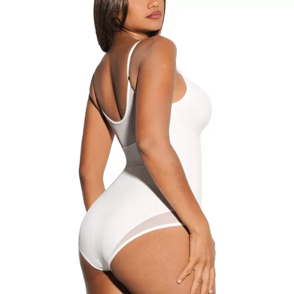 Shapewear Bodysuits for Women Tummy Control Mesh Slimmer Body Suits Deep V Neck Thong Body Shaper 2024