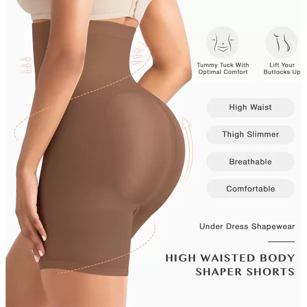 Shapewear Shorts for Women Tummy Control High Waisted Body Shaper Seamless Shorts Butt Lifting Thigh Slimmer