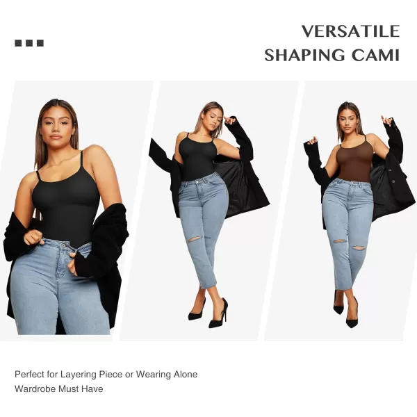 Shapewear Tank Tops for Women Tummy Control Camisoles Seamless Compression Cami Shaper Pack of 2