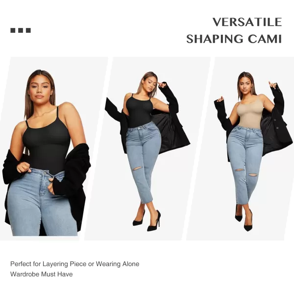 Shapewear Tank Tops for Women Tummy Control Camisoles Seamless Compression Cami Shaper Pack of 2