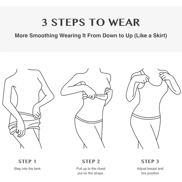 Shapewear Tank Tops for Women Tummy Control Camisoles Seamless Compression Cami Shaper Pack of 2