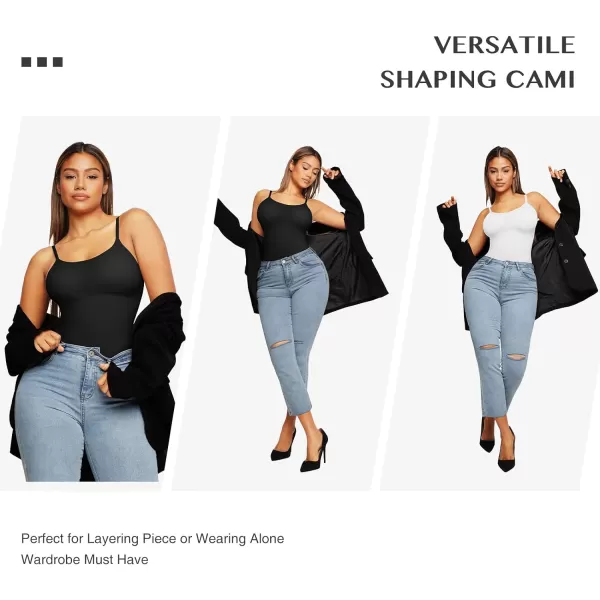 Shapewear Tank Tops for Women Tummy Control Camisoles Seamless Compression Cami Shaper Pack of 2