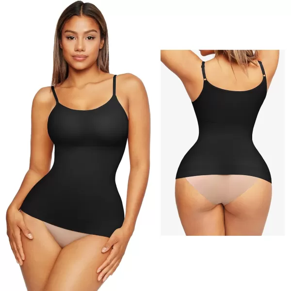 Shapewear Tank Tops for Women Tummy Control Camisoles Seamless Compression Cami Shaper Pack of 2