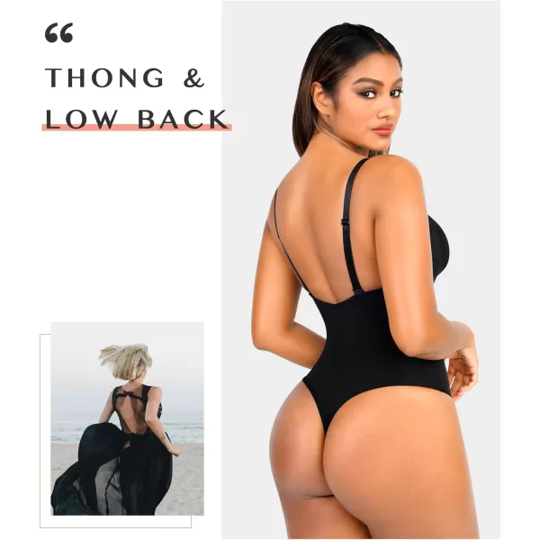 Shapewear for Women Tummy Control Bodysuit Thong Seamless Body Shaper Backless