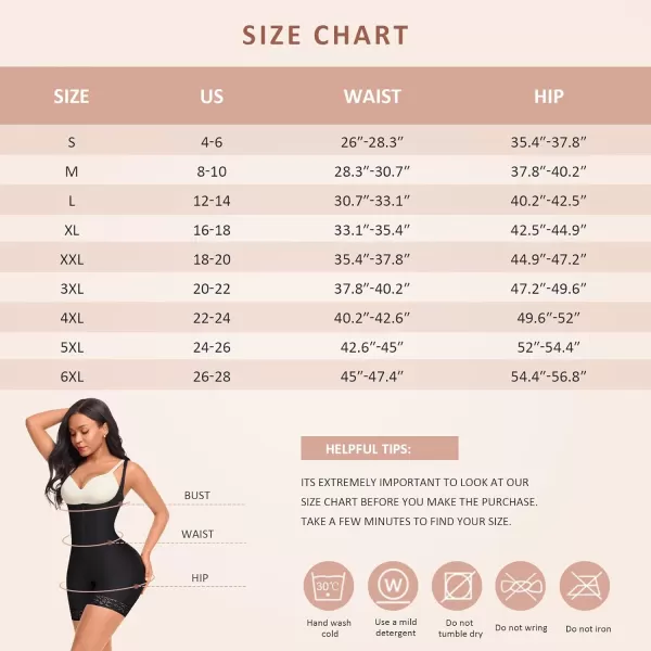 Shapewear for Women Tummy Control Plus Size Body Shaper for Butt Lifter and Thigh Slimmer Faja