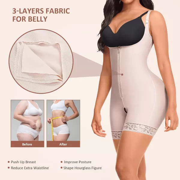 Shapewear for Women Tummy Control Plus Size Body Shaper for Butt Lifter and Thigh Slimmer Faja