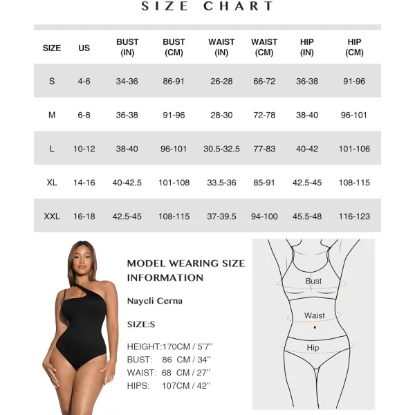 Sleeveless Thong Bodysuit for Women One Shoulder Cutout Front Tummy Control Body Suit Tank Tops