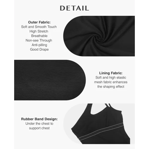 Sleeveless Thong Bodysuit for Women One Shoulder Cutout Front Tummy Control Body Suit Tank Tops