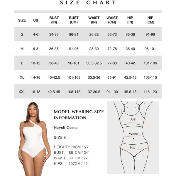 Sleeveless Thong Bodysuit for Women One Shoulder Cutout Front Tummy Control Body Suit Tank Tops