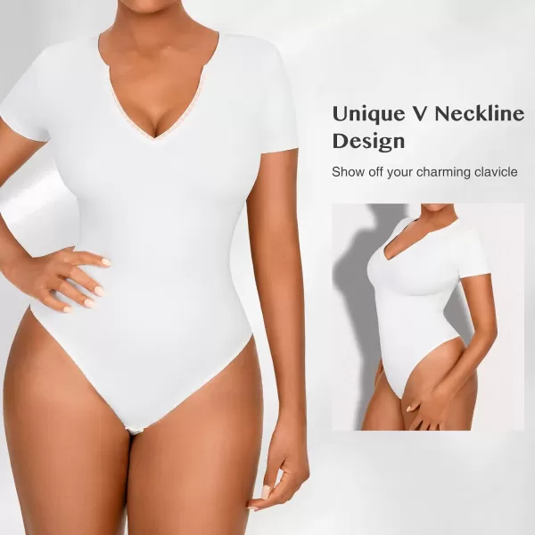 Square Neck Bodysuit for Women Short Sleeve/Sleeveless Tummy Control Slimming Bodysuit Going Out Tank Tops