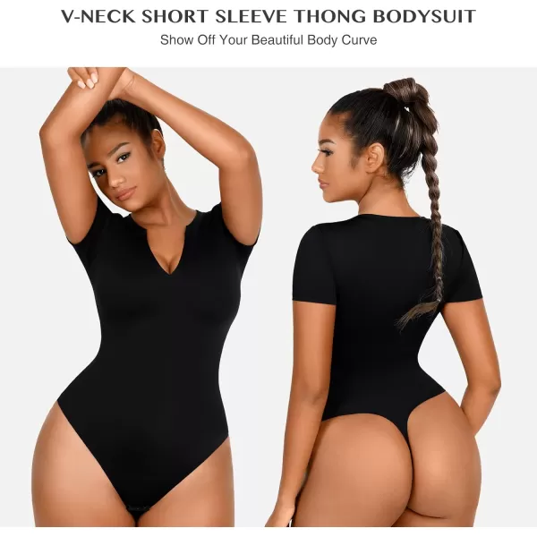 Square Neck Bodysuit for Women Short Sleeve/Sleeveless Tummy Control Slimming Bodysuit Going Out Tank Tops