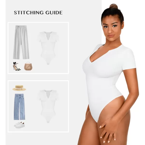 Square Neck Bodysuit for Women Short Sleeve/Sleeveless Tummy Control Slimming Bodysuit Going Out Tank Tops