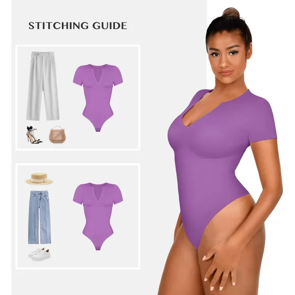 Square Neck Bodysuit for Women Short Sleeve/Sleeveless Tummy Control Slimming Bodysuit Going Out Tank Tops