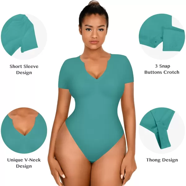 Square Neck Bodysuit for Women Short Sleeve/Sleeveless Tummy Control Slimming Bodysuit Going Out Tank Tops