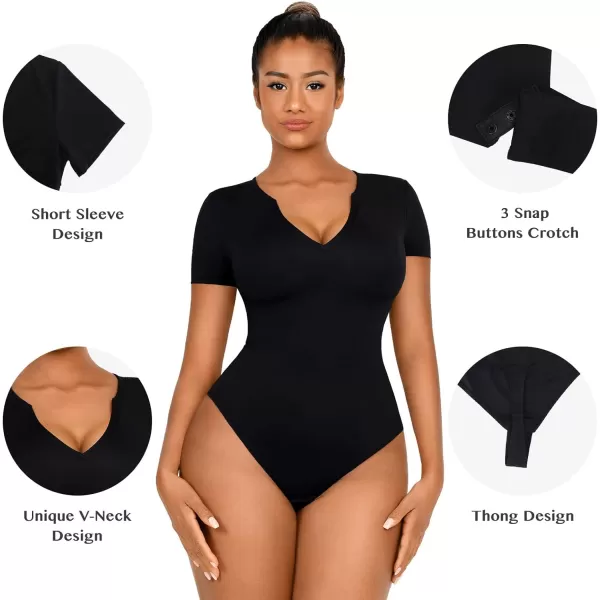 Square Neck Bodysuit for Women Short Sleeve/Sleeveless Tummy Control Slimming Bodysuit Going Out Tank Tops