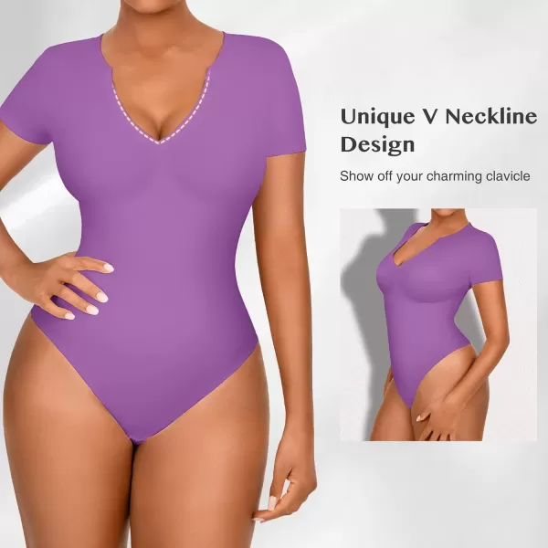 Square Neck Bodysuit for Women Short Sleeve/Sleeveless Tummy Control Slimming Bodysuit Going Out Tank Tops